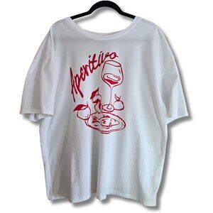 Women's XL Universal Thread Aperitivo Graphic T-Shirt White